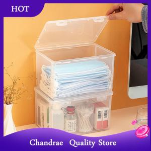 [Chandrae] กล่องเก็บหน้ากากกันฝุ่นสำหรับใช้ในครัวเรือน กล่องบรรจุของจุกจิกกันน้ำกันฝุ่น