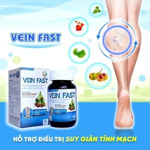 Viên Uống Giãn Tĩnh Mạch Vein Fast Hỗ Trợ Giảm Sưng Đau Tê Bì Chân Cải Thiện Tuần Hoàn Máu Ngoại Vi