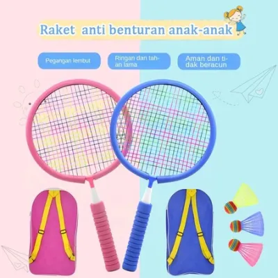 RAKET BADMINTON/ RAKET BULU TANGKIS ISI 2 FREE BAG/KOK BULUTANGKIS/SHUTTLECOCK/KOK BADMINTON/packing dus