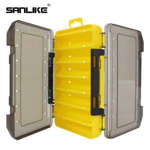 SANLIKE Fishing Box Lure Bait box 12/14 Compartments Double Sided Storage Box Fishing Accessories Lure Hooks High Strength Fishing Tackle Box