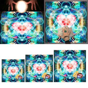 Tarot Tablecloth Altars Cloth Metatron Heart Astrologys Tablecloth Divinations Mat Tapestry Wall Decoration