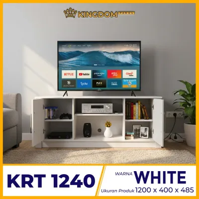 RAK TV PUTIH MINIMALIS MEJA TV MODERN UK 120 AVR120 [PARBUB]