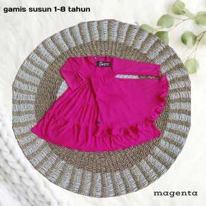 Gamis syari anak set hijab model susun canda usia 1-8 tahunAl-fazza