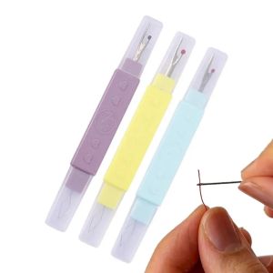 1/3 cái dụng cụ tháo đường may kim hai đầu có vỏ bảo vệ dụng cụ tháo chỉ thêu kéo bấm cầm tay
