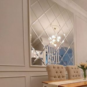 Paket Murah Custom Kaca Cermin Ukuran 147 x 84 cm Asli Kaca Non Bevel Dekorasi Dinding Rumah Garansi