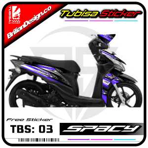 Sticker Striping Variasi Honda Spacy - Stiker Striping Motor SpacyDesain Racing. TBS.03