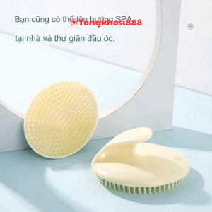 PVN68936 Bàn chải dầu gội silicon làm sạch gàu massage da đầu magic massage lược chống ngứa