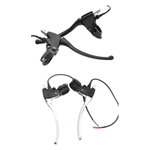 2pcs E Bike Brake Levers Aluminium Alloy Left Right Hand Brake Power Failure Hand Brake Lever for Electric Bike Scoooter