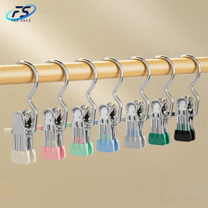 360 official  คลิปหนีบผ้าสแตนเลสกันลื่น ปากกว้างไม่ทิ้งรอย แบบพกพา 1-10 ชิ้น   H702