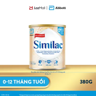 Sữa bột Similac 5G 0+ 380g cho trẻ từ 0-6 tháng