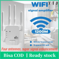 Tommjerry 4 Antennas WiFi Repeater penguat sinyal 1200Mbps  Wireless Wifi Range Extender Router Repeater Rotatable Antennas. 