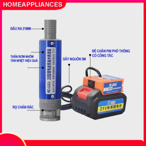【HCM/24H】Bơm chìm chân pin phổ thông 21V tốc độ 32 lít / phút bơm thay nước hồ cá bơm tưới cây-Chất lượng tốt