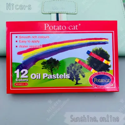 #0211 Oil pastels Potato Cat Smooth rich colors #0211-24