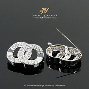 Sv Premium Elegant Zircon Flower Brooch Kerongsang Batu Zircon Exclusive Pin Tudung Bunga Shawl Bawal With Gift Box