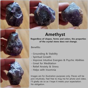 Amethyst Raw Natural Crystal Stone | Calming | Spiritual Growth | Remove Negativity
