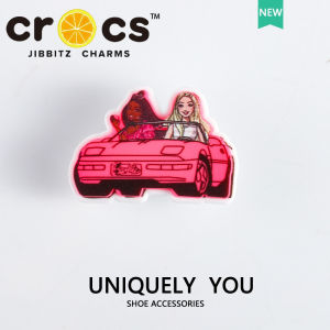 Barbie jibbitz cross Shoe Buckle barbie Head Bag Pink Cute Shoe Accessories