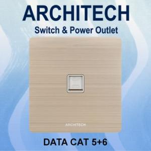 ARCHITECH PLATINUM B9-E02 Stop Kontak/JACK/OUTLET Data Cat5 - Gold