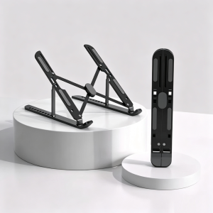 Adjustable Laptop Stand Ergonomic Aluminium Alloy Riser for 11-17 inch Notebook 10-Level Height Settings with Non-Slip Silicone Relieve Neck & Shoulder Pain