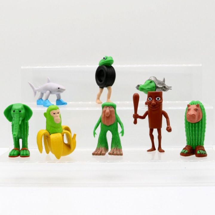 chaoson tung tung tung sahur toy 8pcs/set ชิมปานซีนี บานานินี ฟิกเกอร์ Brainrot อิตาลี รีซิน ตุ๊กตาไม้ ฟิกเกอร์ตุงตุงตุงซาฮูร์ หลากสี งานฝีมือ โมเดล Tralalelo Tralala ของตกแต่งโต๊ะทำงาน