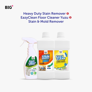 BIG+ Stain & Surface Solution Combo | Toilet Bowl Stain Remover Bathroom Tile Cleaner Rust Cement Mold Spray Floor Detergent Liquid