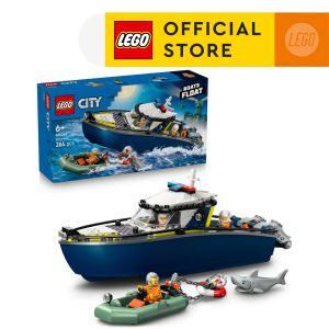 LEGO City 60456 Police Boat Chase (264 Pieces) Mainan Building Block Toys