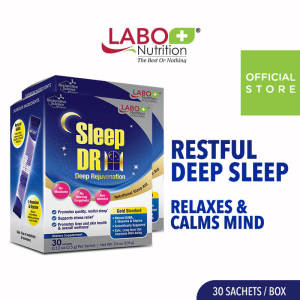[2 Boxes] LABO Nutrition Sleep DR Insomnia Supplement Melatonin Free with Natural GABA L Theanine Glycine - Calm & Relax Mind Relief Stress & Anxiety to Fall Asleep Supplement • Made in Japan • 30 Sachets