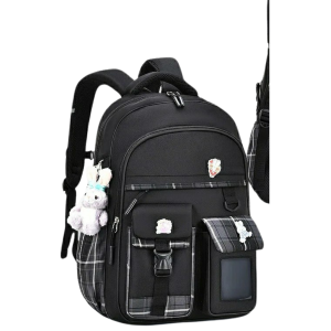 Tas sekolah anak perempuan sd smp sma tas ransel untuk anak terbaru 2024 bonus botol minum-jas hujan