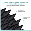 Hair Massage Brush Scalp Silicone Massager Shampoo Manual Head Scalp Massage Black Teeth Brush TB1602. 