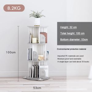 360 Degree Rotating Bookshelf Small Corner Book Organizer For Small Space