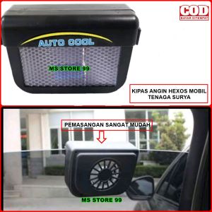 Kipas AUTO COOL Fan Mobil Kipas Hexos Penyedot Panas Mobil Saat Parkir Tenaga Surya Matahari BB