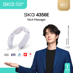 SKG 4356E Neck and Shoulder Massager | TENS + EMS | 3 Modes and 15 Levels of Intensity | Voice Prompt Button Operation| sports | electric massager | electronic nerve stimulator