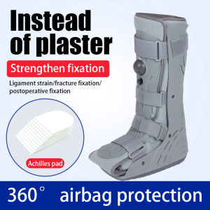 Walking Boot Plantar Splint Brace Ankle Strap Support Foot Orthosis Ajustable Fracture walker boot health boot grey Ankle Foot Posture Corrector Orthopedic Corrective Braces Shoes for Child Adult Fractures Ligament Injuries Joint Sprain Care