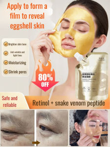 Retinol Face Mask/Snake Venom Peptide Peel Off Gold Mask/Hydrating & Firming Skincare For Women/Daily Beauty Treatment/Golden Facial Sheet
