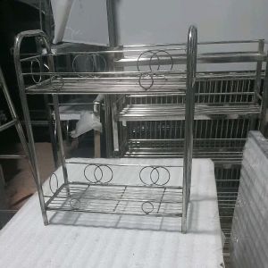 Kệ inox 2 tầng vỉ  và 3 tầng vỉ để gia vị trong bếp  kích thước 20cm x 40cm cao  phủ bì 48cm và 68cm   inox  không rỉ 201 .