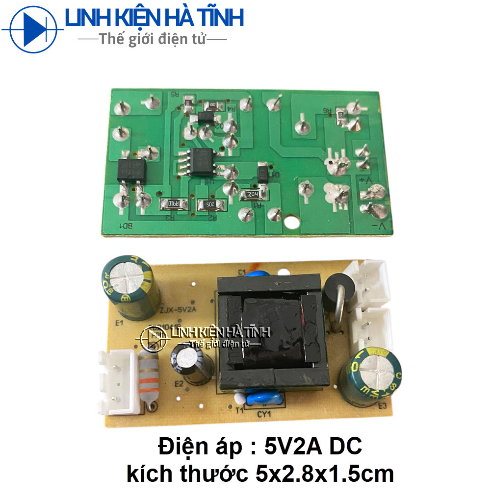 BO NGUỒN 5v2A MẠCH NGUỒN KHÔNG VỎ 5V 2A mới