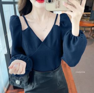 { THABITHA } MC / meli blus / baju atasan wanita / atasan / ootd style remaja kekinian / baju atasan wanita terbaru / baju wanita korea style / baju atasan / outfit cewek aesthetic / { free ongkir + cod }