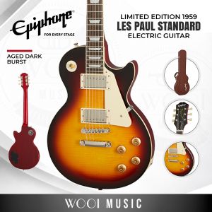 Epiphone 1959 Les Paul Standard Electric Guitar w/Hardcase - Aged Dark Burst