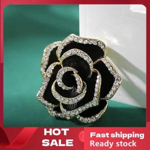 🚚【Local Express Delivery】🚚 1Pc Rhinestone Camellia Flower Brooches for Women Enamel Pin Fashion Jewelry