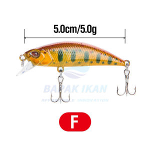 1Pcs 15 Warna Umpan Pancing 5g/5cm Ikan Kecil Tenggelam 3D Mata Laser Trolling Plastik Umpan Buzz Dengan 2 Kail Trible-BK236