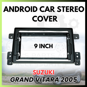 CPA ANDROID CAR STEREO COVER 9INCH SUZUKI GRAND VITARA 2005 WITH STEREO WIRE HARNESS POWER CABLE (11486)
