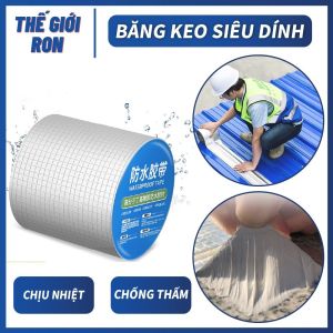 Cuộn Băng Keo Dán Miếng Dán Siêu Dính Chống Thấm Nước Chống Dột Rộng 3Cm Đến 5Cm
