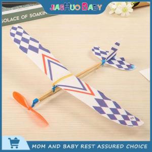 JiaShuo Baby Toy Ban Nhạc Cao Su Đàn Hồi Powered Máy Bay Tàu lượn Bay Máy Bay Máy Bay Tự Làm Trẻ Em Đồ Chơi