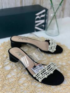 ZR VYNIL AND PEARL HEELED SANDAL 37