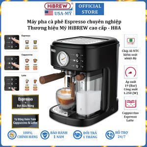 Máy pha cà phê Espresso chuyên nghiệp thương hiệu Mỹ HiBREW H8A cao cấp - Hàng Nhập Khẩu (Bảo Hành 12 Tháng)