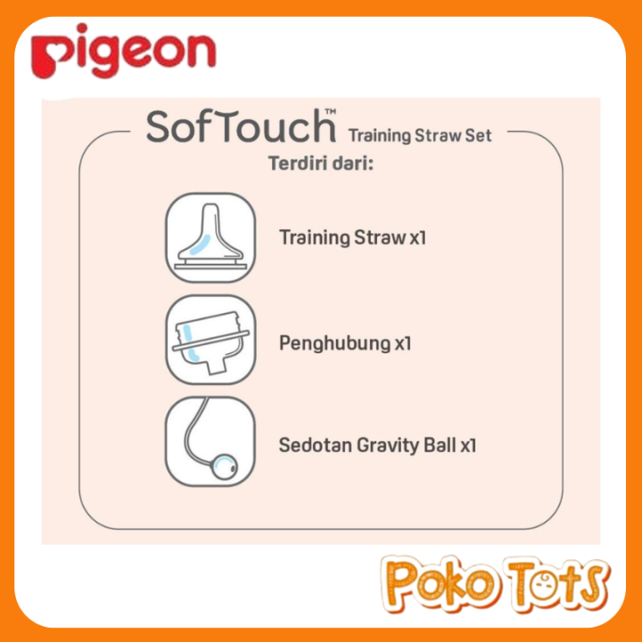 Pigeon%20Softouch%20Training%20&%20Drinking%20Straw%20Set%20Dot%20dan%20Sedotan%20Botol%20Susu%20Bayi%20-%20Image%203