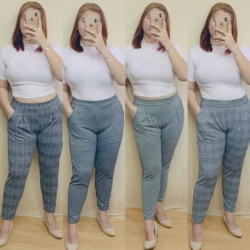 Plus size 2024 trouser pants