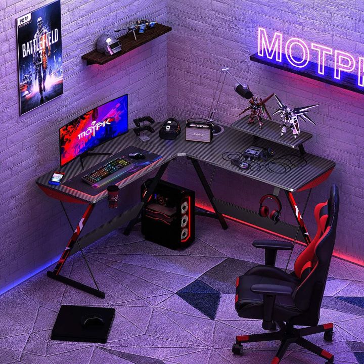 L-Shaped Corner Desktop Computer Desk, Esports Desk, Computer Desk With ...