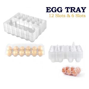Local Warehouse 12 slots EGG TRAY CLEAR PACK EGG STORAGE 12 EGG PLASTIC CONTAINER (100 pcs per bundl