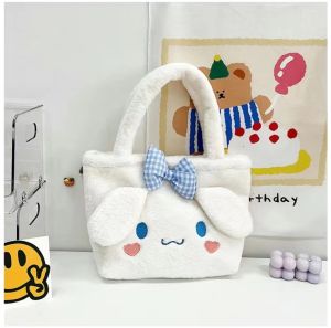 Túi xách đeo vai thú bông hoạt hình  Cinnamoroll Sanrio vải nhung lông đựng điện thoại đồ cá nhân đi chơi du lịch... đáng yêu