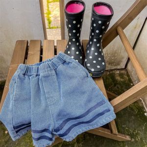 Quần đùi bé trẻ em phong cách Hàn Quốc phiên bản mùa hè quần soóc hè Vải Bông chéo quần đùi nữ bé trai